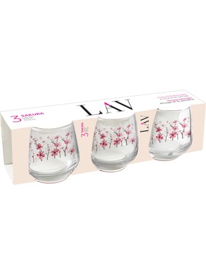 Lav Sakura 3'lü Meşrubat Bardağı 345 cc 2 Adet