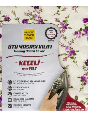 Magic Saver Keçeli Ütü Masası Kılıfı 55X140 cm 2 Adet