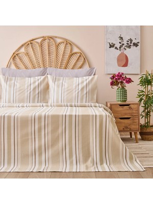 Matmel Soft Verano Çift Kişilik Pike Takımı - Gri / Bej
