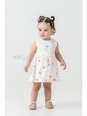 Hafy Baby Kolsuz, Balon Desenli, Yazlık Kız Çocuk, Bebek Elbisesi