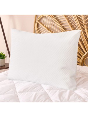 Matmel Soft Minik Kapitoneli Sıvı Geçirmez Yastık Alezi - Beyaz - 50X70 cm