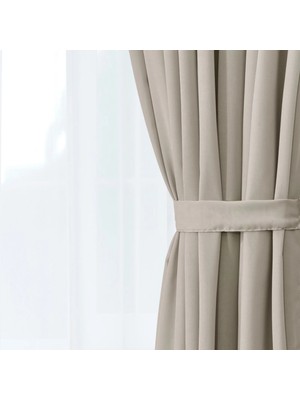 Matmel Soft Mila Tül Perde - Taş - 300X270 cm