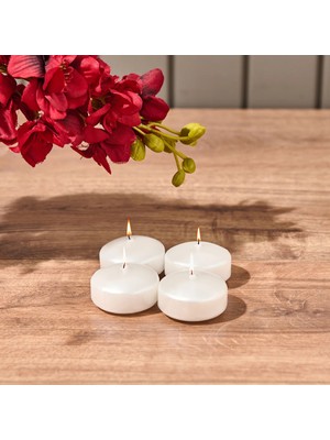 Matmel 4'lü Yüzen Mum - Sedef - 5 cm
