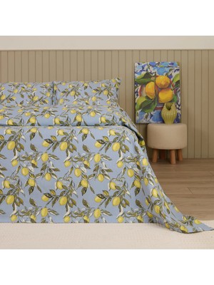 Matmel Soft Fresco Çift Kişilik Pike Takımı - Mavi