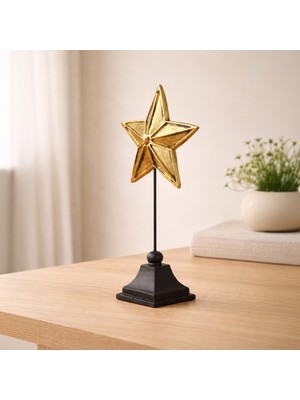 Matmel Deco Star Dekor - Siyah / Gold - 33 cm