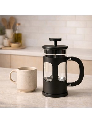 Arow Linea French Press - Şeffaf / Siyah - 350 ml