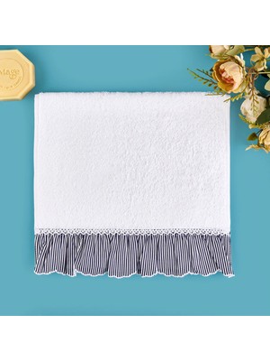Matmel Soft French Cottage Twin Çizgi Desenli El Havlusu - Ekru - 30X50 cm