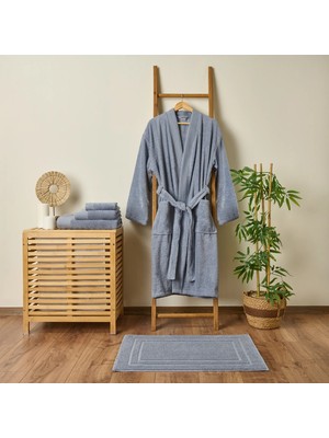 Matmel Soft Premium Unisex Bornoz - Mavi - L / Xl