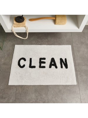 Matmel Soft Clean Tufting Banyo Paspası - Beyaz - 60X90 cm