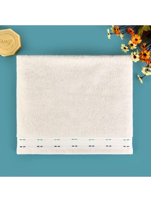 Matmel Soft Tiny Yüz Havlusu - Ekru / Renkli - 50X90 cm