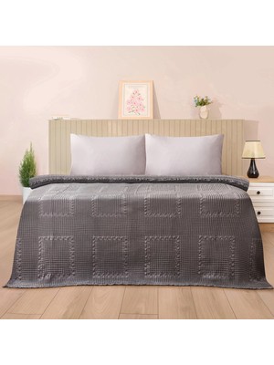 Matmel Soft Nako Çift Kişilik Yatak Örtüsü - Gri - 220X240 cm