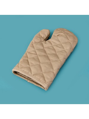 Matmel Gabardin Fırın Eldiveni - Bej - 17X30 cm