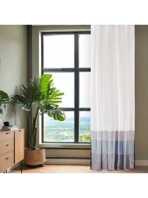 Matmel Soft Mavi Yoğunluklu Fon Perde - Renkli / Mavi - 140X270 cm