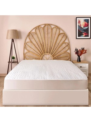 Matmel Soft Kapitoneli Sıvı Geçirmez Fitted Çift Kişilik Alez - Beyaz - 160X200 cm