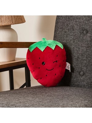 Matmel Soft Çilek Figürlü Yastık - Kırmızı - 25 cm