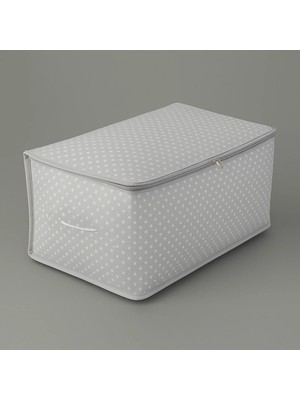 Matmel Home Puantiye Detaylı Orta Boy Hurç - Gri - 64X41X35 cm