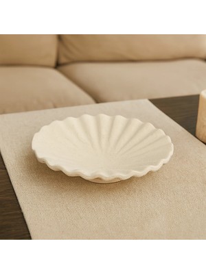 Matmel Deco Olite Dekoratif Tabak - Bej - 26 cm