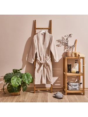 Matmel Soft Anvers Kadın Bornoz - Krem - L / Xl