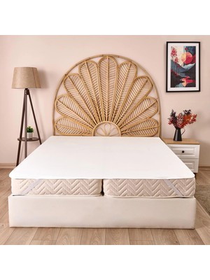 Matmel Soft Minik Kapitoneli Tek Kişilik Sıvı Geçirmez Lastikli Alez - Beyaz - 120X200 cm