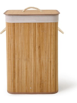 Matmel Living Bambu Örme Çamaşır Sepeti - Bej - 60 Lt