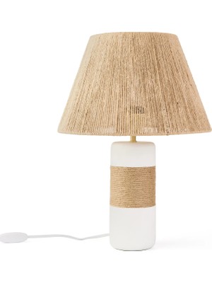 Matmel Lighting Yunik Abajur - Beyaz / Kahverengi