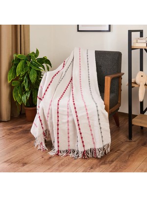 Matmel Soft Elvia Pamuklu Tv Battaniyesi - Krem - 130X170 cm