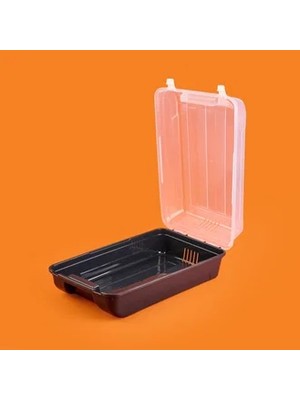Matmel Maxi Ayakkabı Kutusu - Şeffaf / Antrasit - 36X21 cm