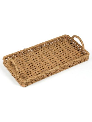 Matmel Deco Rustica Dekoratif Tepsi - Bej - 30 cm
