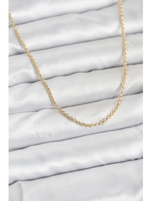 Nemere cm 14K Gold Renk Halka Model 60 cm Kadın Kolye - TJ-BKO10930