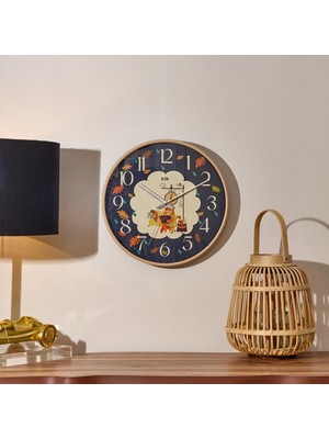 Matmel Slim Bilge Çocuk Odası Duvar Saati - Lacivert - 30 cm