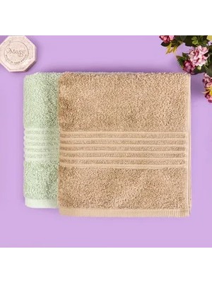 Matmel Soft Samantha 2'li Havlu Seti - Mint / Bej - 50X100 cm