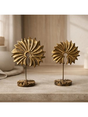 Matmel Deco Adella 2'li Dekor - Gold - 32 cm + 28 cm