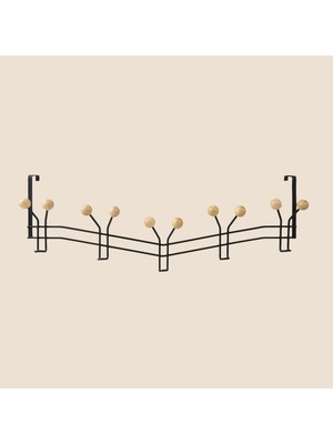 Matmel Living 15'li Kapı Arkası Askı - Siyah - 50X8X17 cm