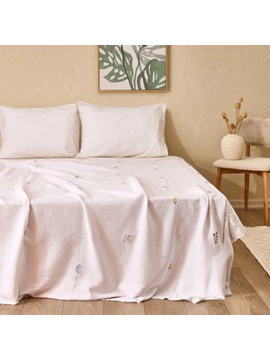 Matmel Soft Lavena Çift Kişilik Pike - Beyaz / Renkli - 220X240 cm