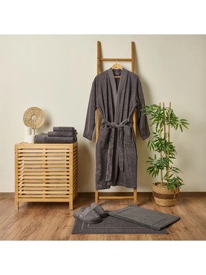 Matmel Soft Premium Unisex Bornoz - Antrasit - L / Xl