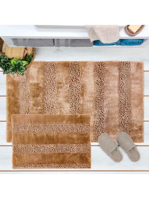 Matmel Soft Line 2'li Banyo Paspası - Vizon - 60X90 cm + 45X60 cm