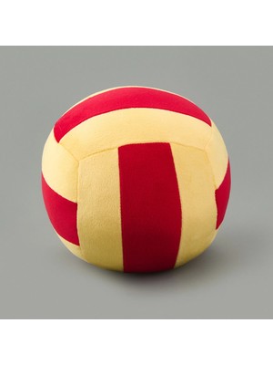 Matmel Soft Voleybol Topu Figürlü Yastık - Kırmızı / Sarı - 20 cm