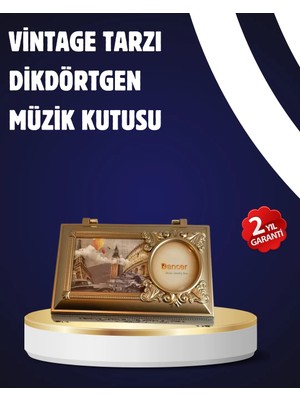 SHC4200 Piyano Tasarım Müzik Kutusu Balerin Figürü Takı Bölmeli