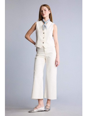 DeFacto Culotte Yüksek Bel Kısa Paça Crop Jean Pantolon B5012AX26SM