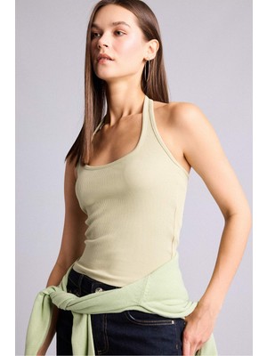 DeFacto Fitted Halter Yaka Fitilli Kaşkorse Atlet H8088AX26SM