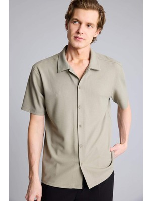 DeFacto Regular Fit Polo Yaka Kısa Kollu Gömlek E1211AX26SM