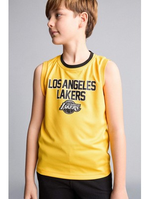 DeFacto NBA Los Angeles Lakers Bisiklet Yaka Atlet Erkek Çocuk H2954A826HS