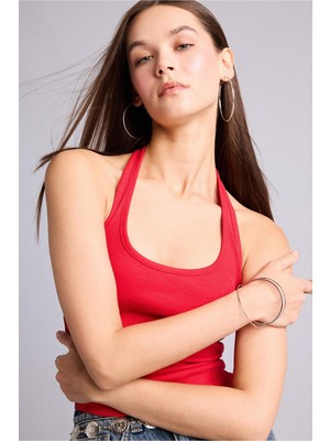 DeFacto Fitted Halter Yaka Fitilli Kaşkorse Atlet H8088AX26SM