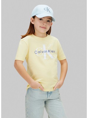 Calvin Klein Sarı Erkek Çocuk Baskılı T-Shirt LV1CKSJA33ZA0