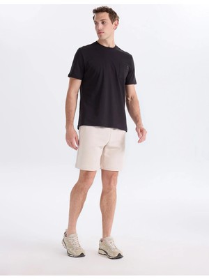 Lee Cooper VINCENT Erkek Regular Fit %100 Pamuk Basic Bisiklet Yaka T-Shirt Siyah
