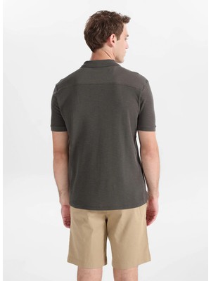 Lee Cooper TYLER Erkek Regular Fit Basic Polo Yaka T-Shirt Yeşil