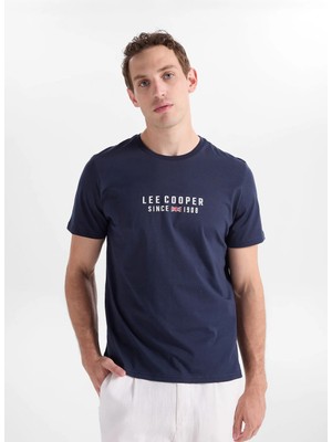 Lee Cooper Lacivert Erkek Regular Fit Logo Baskılı T-Shirt 262 Lcm 242031 Ansel Lacivert
