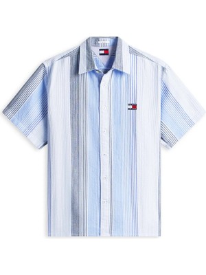 Tommy Jeans Mavi Erkek Regular Fit Desenli Gömlek DM0DM22789C3Q Mavi Gömlek