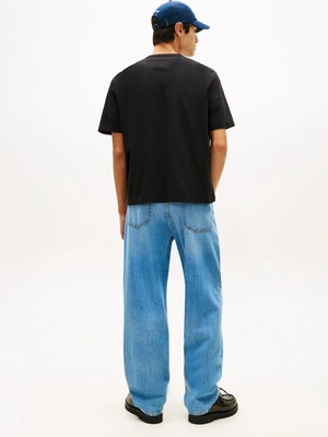 Tommy Jeans Siyah Erkek Regular Fit Baskılı T-Shirt DM0DM22546BDS Siyah T-Shirt