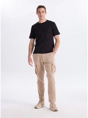 Jack & Jones Siyah Erkek Regular Fit Logo Baskılı T-Shirt 12307677 Jprbluranger Teecrew BSS26